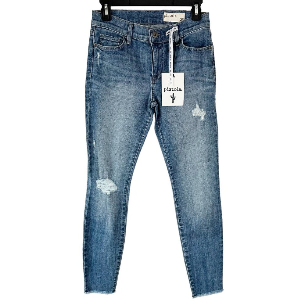 NWT Pistola Monterey Skinny‎ Jeans 27 Made in USA Distressed
